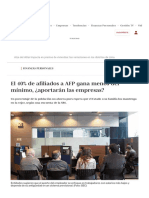 El 40% de Afiliados A AFP Gana Menos Del Mínimo, ¿Aportarán Las Empresas - AFP - Afiliados de AFP - SBS - TU-DINERO - GESTIÓN