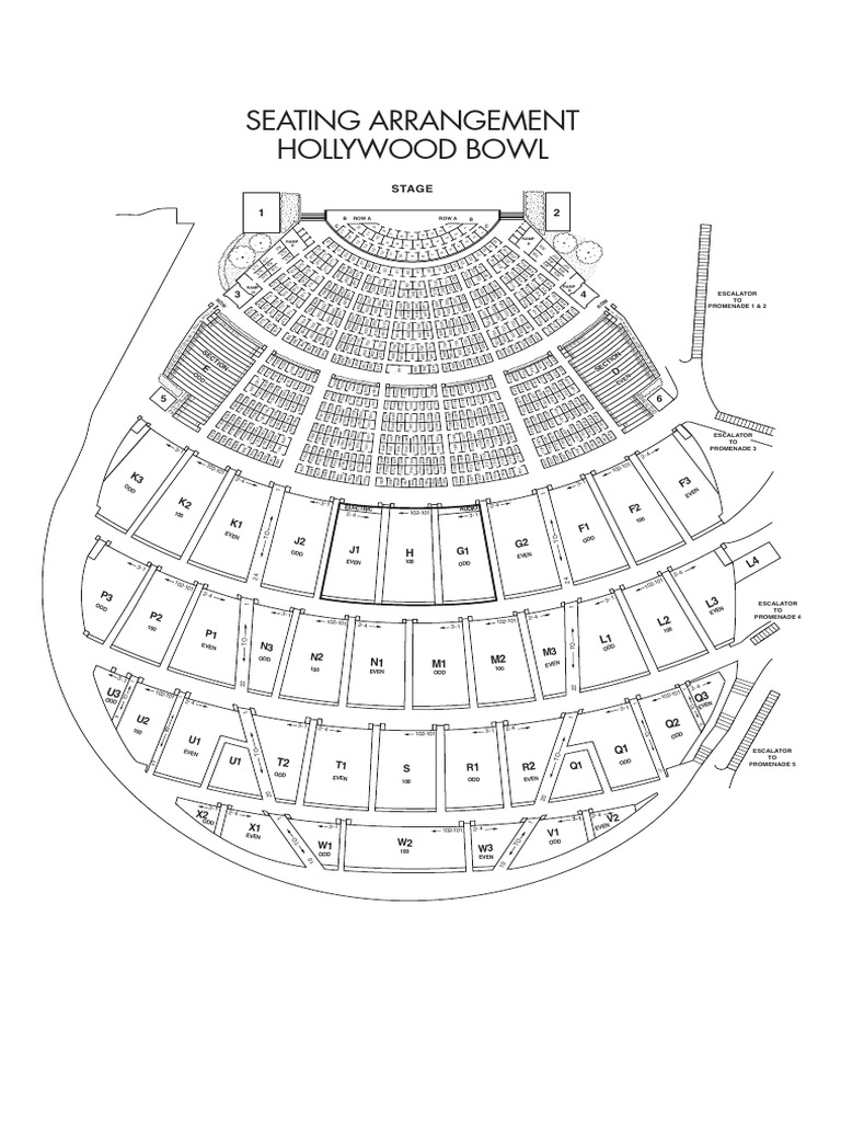 Hollywood Bowl Seating Chart | PDF | Chess