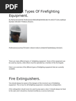 Different Types of Firefighting Equipment.