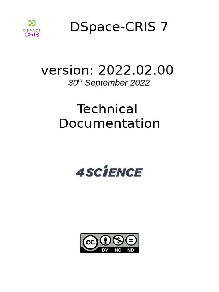 DSpace-CRIS 7 Technical Documentation | PDF | Metadata | Tag (Metadata)