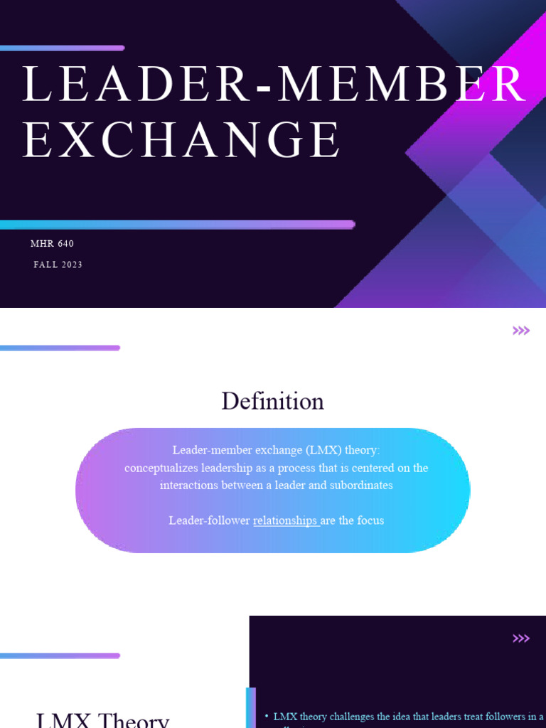 Understanding Leader-Member Exchange Theory | PDF | Leadership | Social ...