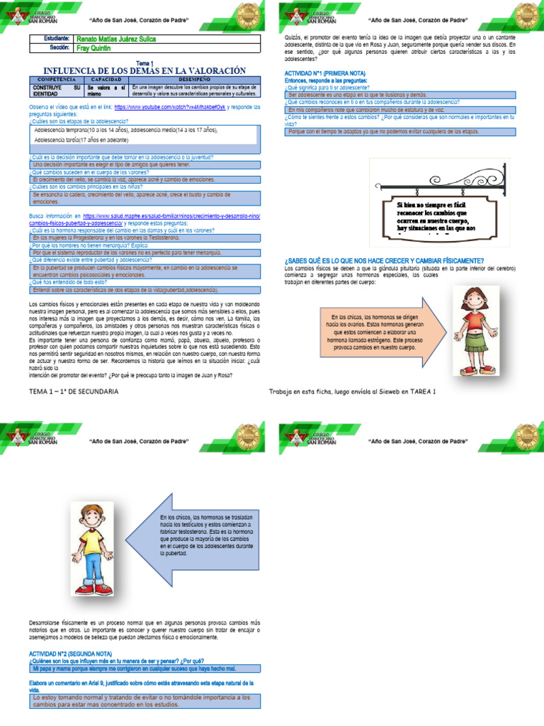 Cambios de la pubertad_9 de Marzo | PDF | Adolescencia | Pubertad