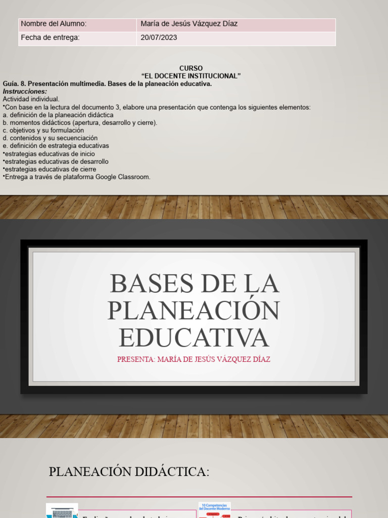 Bases de la Planeación Educativa | PDF | Aprendizaje | Plan de estudios