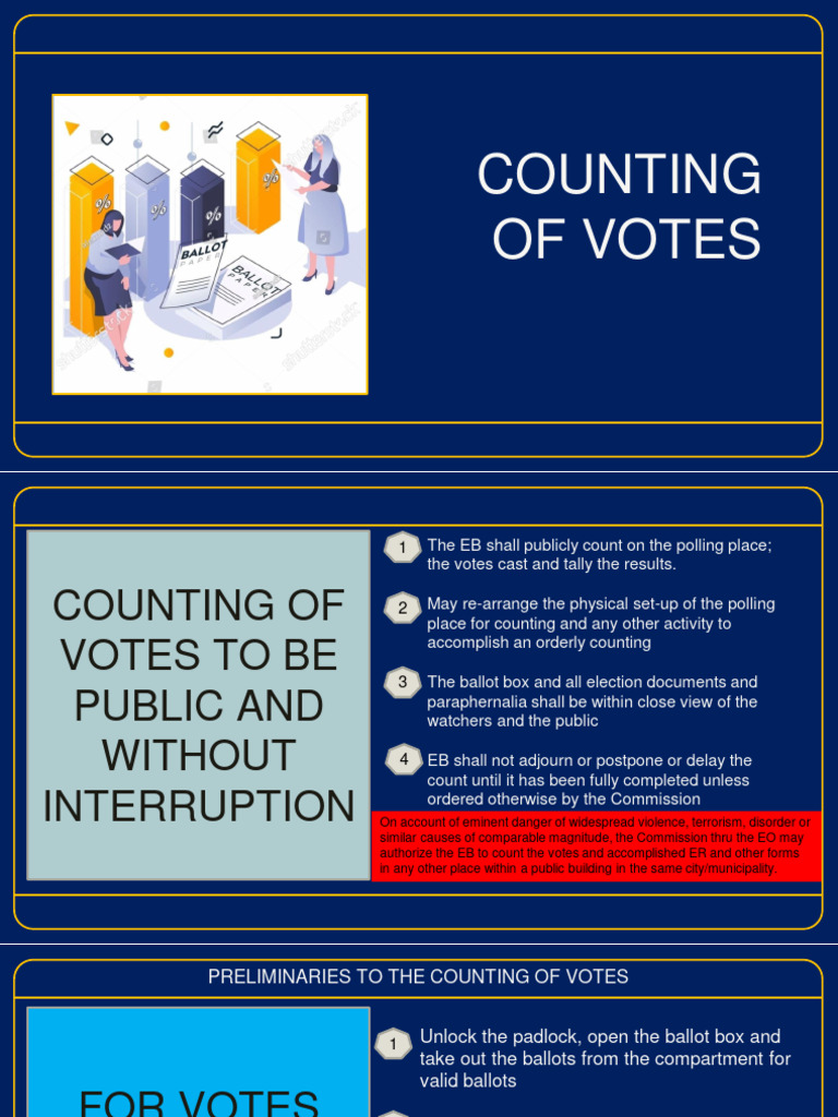 Counting and Appreciation of Ballots 100 | PDF | Voting | Ballot