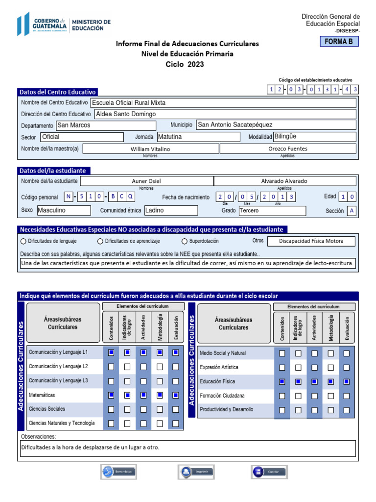 Informe Final Adecuacion Curricular 2023 | Descargar gratis PDF | Plan ...