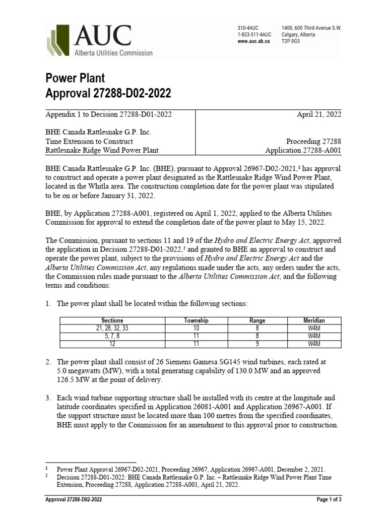 X Appendix 1 Approval 27288D022022 Time Extension To Construct