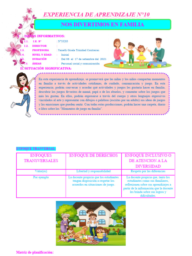 Experiencia de Aprendizaje 10 | PDF | Aprendizaje | Canciones