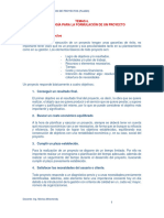 Tema 6. Metodologia para La Formulacion de Un Proyecto.