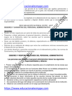 Deberes y Responsabilidades Del Personal Administrativo