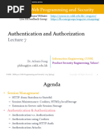 Authentication and Authorization Lecture 7