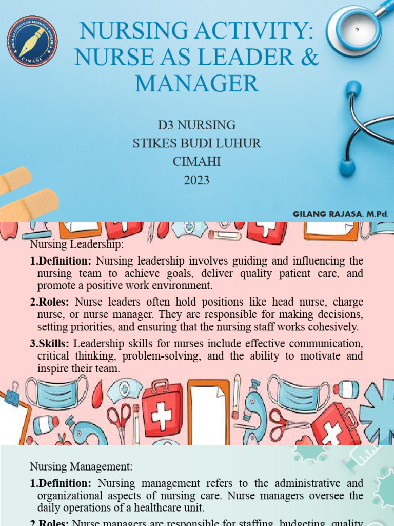 Nursing Leadership and Management Guide | PDF | Nursing | Leadership