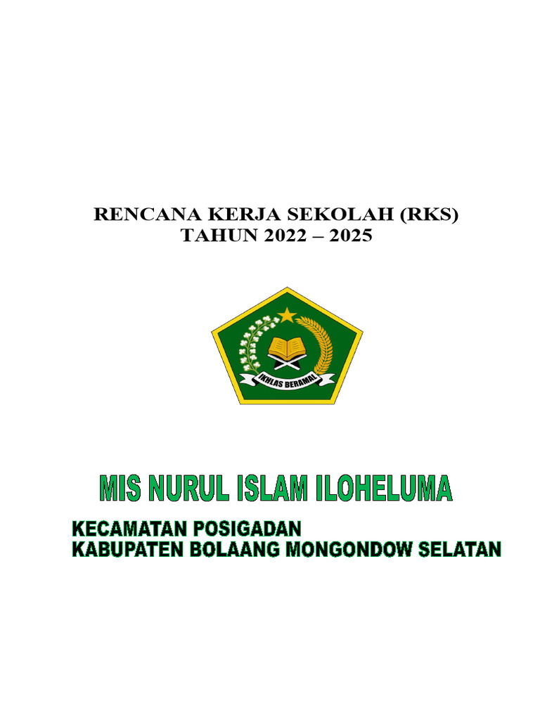 Rencana Kerja Sekolah MIS Nurul Islam | PDF