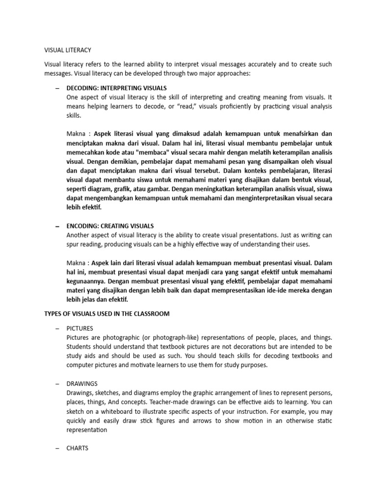 Literasi Visual: Dekoding & Encoding | PDF | Seni