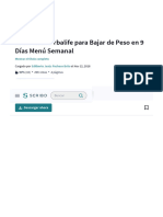 Dieta Con Herbalife para Bajar de Peso en 9 Días Menú Semanal - PDF - Dieta - Almuerzo