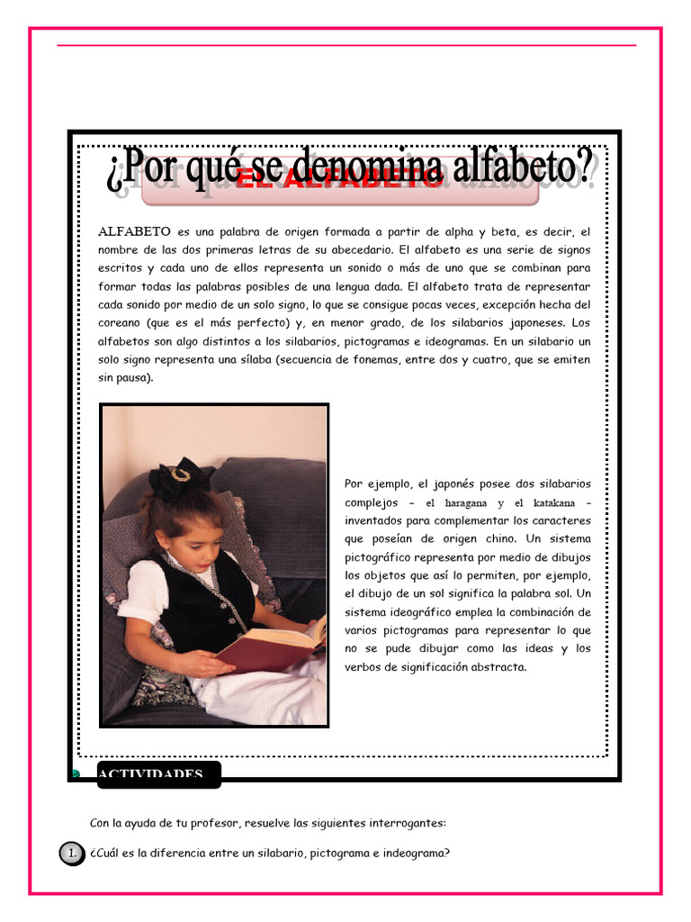 El Alfabeto Pdf Alfabeto Lingüística