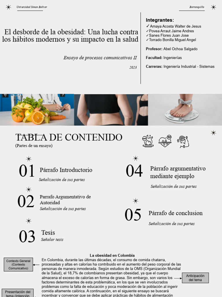 La Obesidad en Colombia | PDF | Obesidad | Exceso de peso