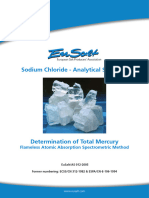 EuSalt AS012-2005 Total Mercury - Flameless Atomic Absorption Spectrometric Method