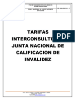 Tarifas Interconsultores - Junta Nacional de Calificacion de Invalidez
