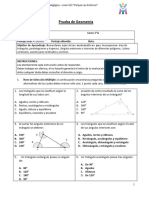 Prueba de Geometría - 7° - Básico - Octubre