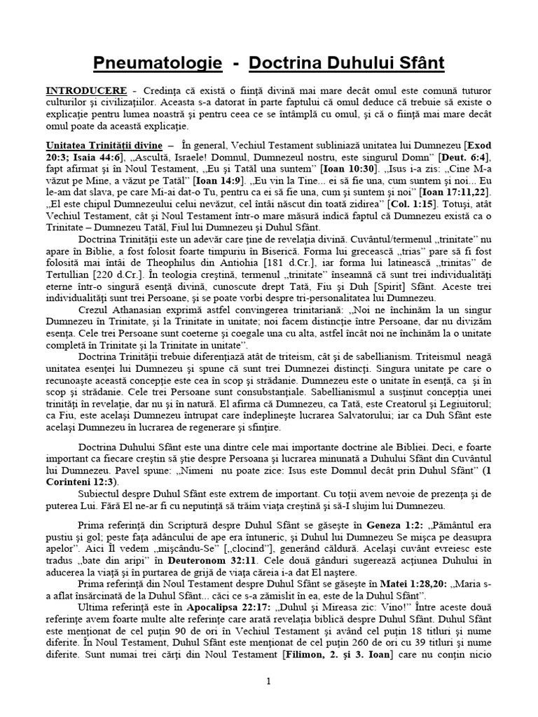 Doctrina Despre Duhul Sfant | PDF