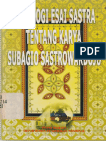 Antologi Esai Sastra Tentang Karya Subagio Sastrowardojo (2003)