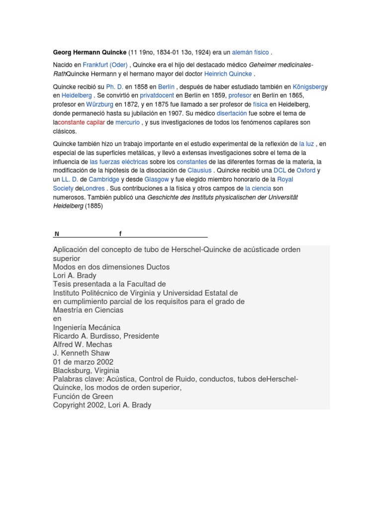 Hermann Quincke PDF Sonido Olas