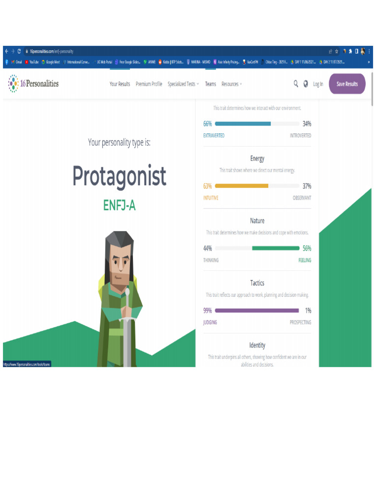 16 Personalities Test | PDF