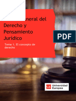 Teoría General Del Derecho y Pensamiento Jurídico: Tema 1. El Concepto de Derecho