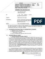 Informe 304 Observaciones de Obra