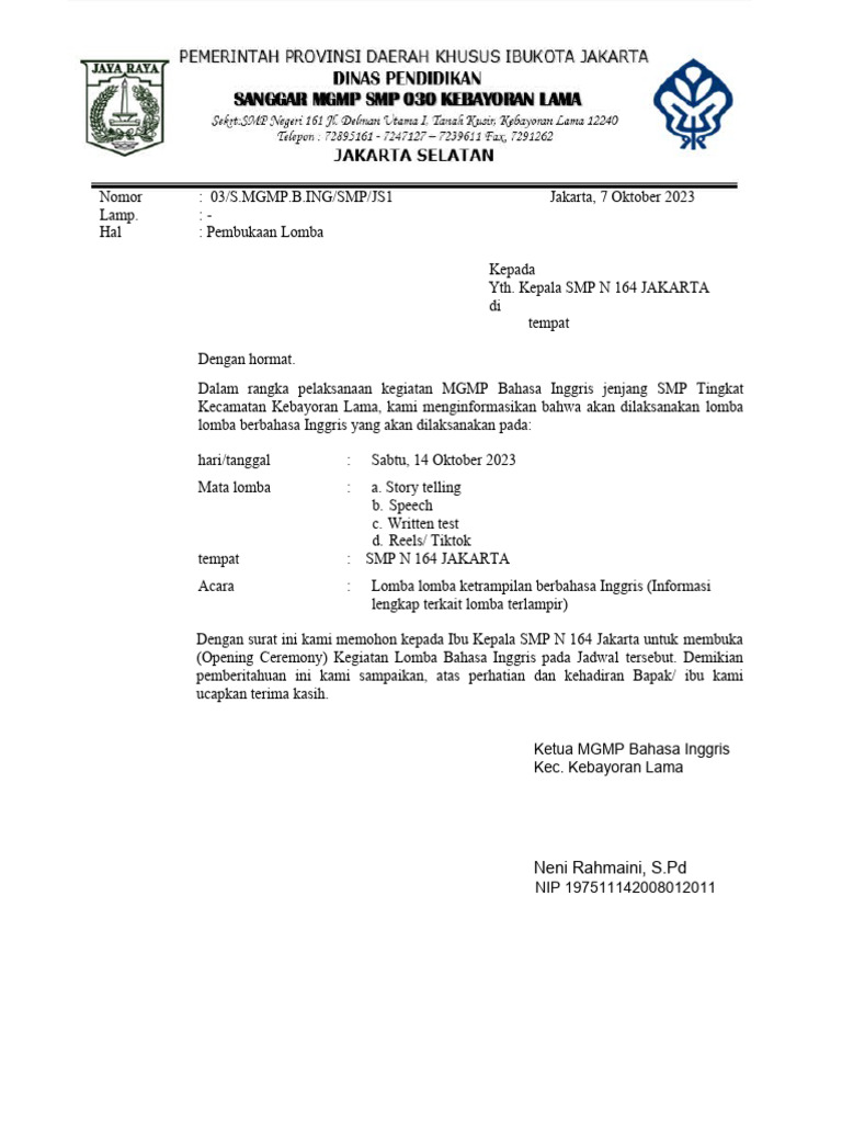 Undangan Lomba | PDF