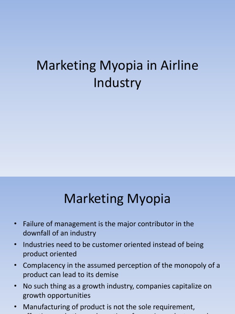 Marketing myopia myopia