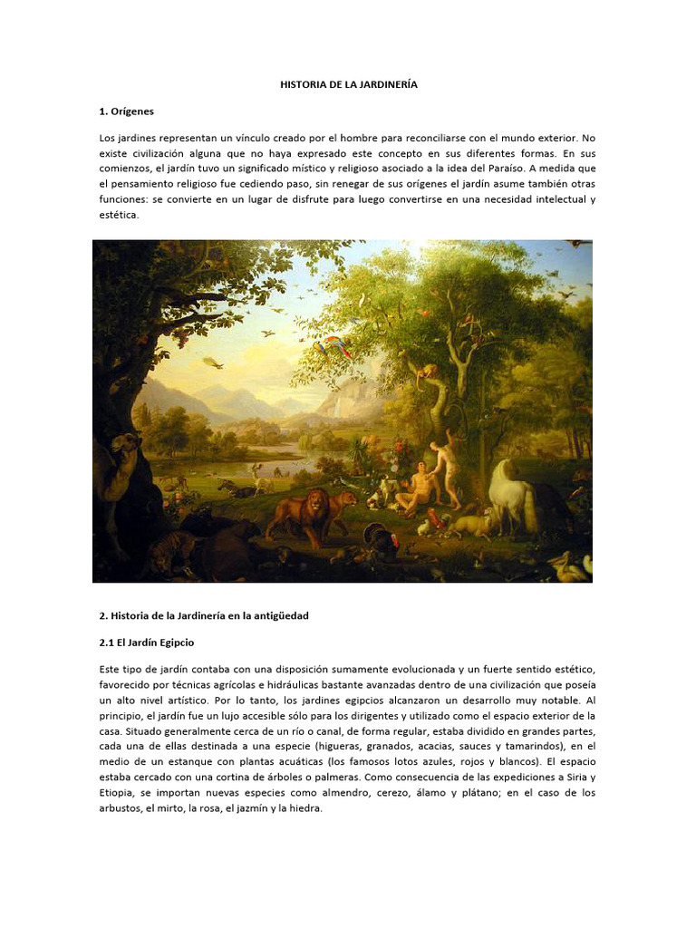Historia de la Jardinería a través del Tiempo | PDF | Jardines | Japón