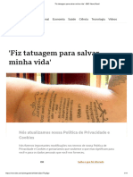 'Fiz Tatuagem para Salvar Minha Vida' - BBC News Brasil