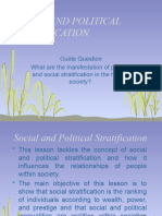 Lesson 7 SOCIAL AND POLITICAL STRATIFICATION