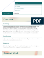 Project Scope Doc in Peach Dark Green Dreamy Gradients Style