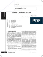 GALLO, Daño A La Persona en Italia, Actualidad Civil 8, Febrero 2015