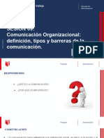 Sesión 09: Comunicación Organizacional: Definición, Tipos y Barreras de La Comunicación