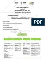 Examen Primer Parcial Biologia I