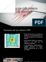 Sismos en Colombia y en El Mundo