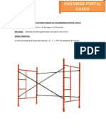 ESPECIFICACIONES TENICAS DE LOS ANDAMIOS Armado Por Rubner