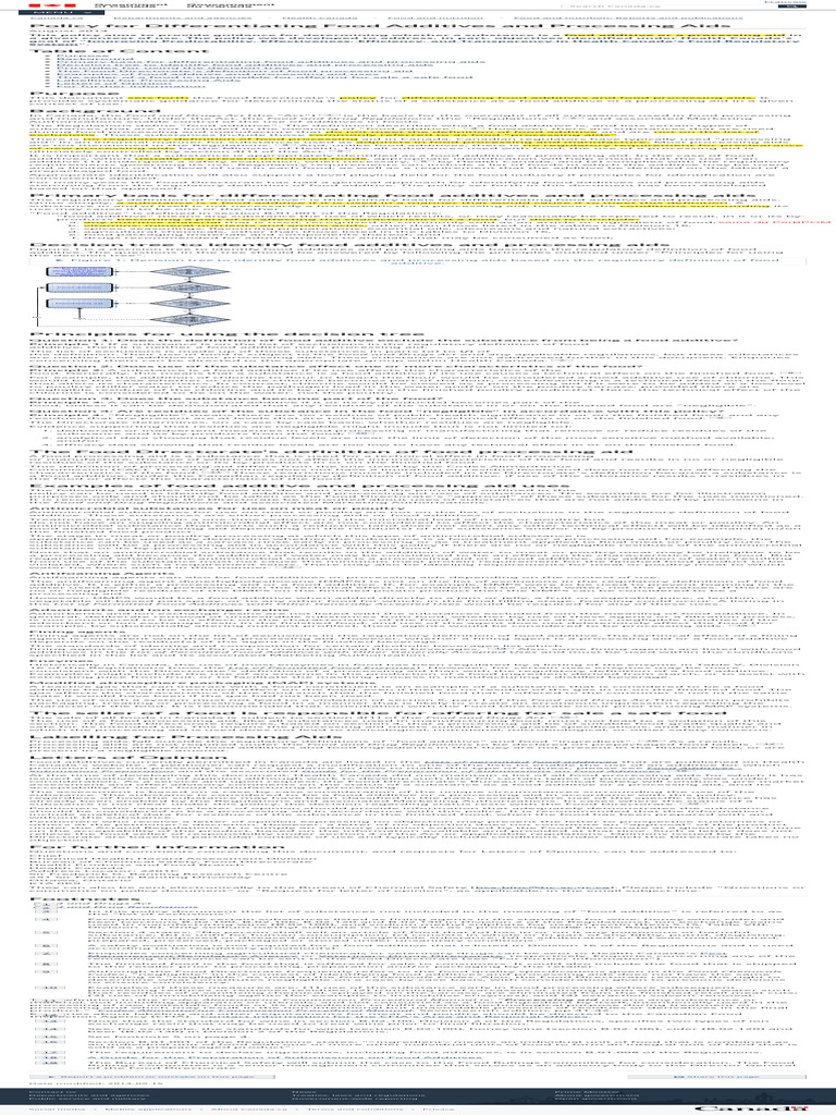 Food Additives vs. Processing Aids Guide | PDF | Foods | Meat