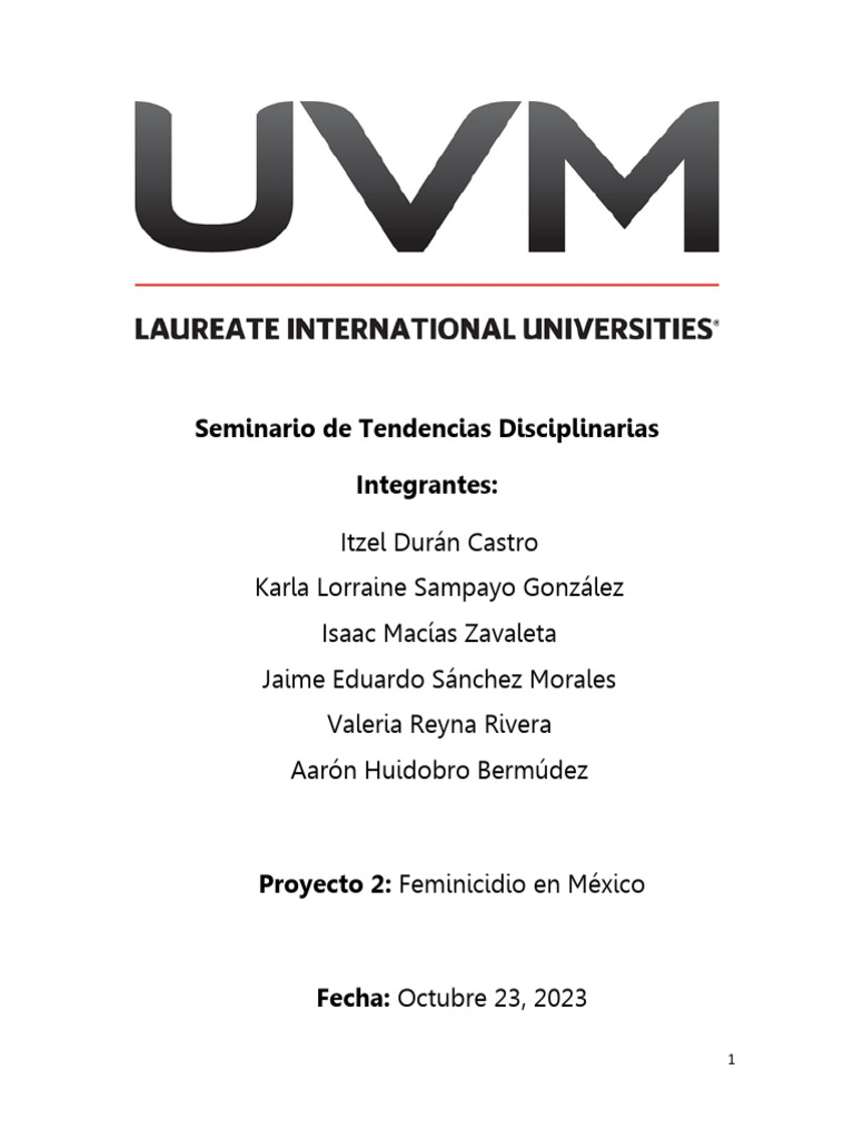 Feminicidio en México: Análisis y Causas | PDF | La violencia contra ...