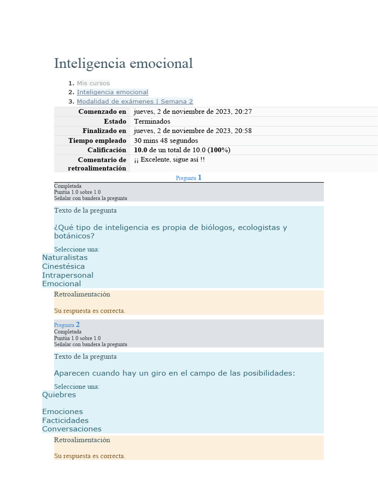 Comprendiendo la Inteligencia Emocional | PDF | Las emociones ...