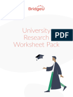 University and Campus Research Worksheets