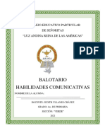BALOTARIO HABILIDADES COMUNICATIVAS 4to PV