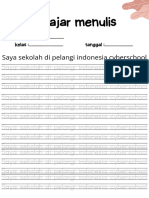 hitam putih sederhana belajar menulis