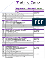 Microsoft Excel Beginner To Advanced Course Curriculum