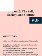 UTS - L2 The Self, Society & Culture