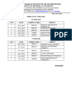 Assessment Test-2 Timetable