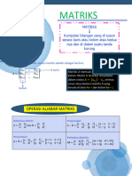 Matriks (Operasi Aljabar, Transpose, Determinan)